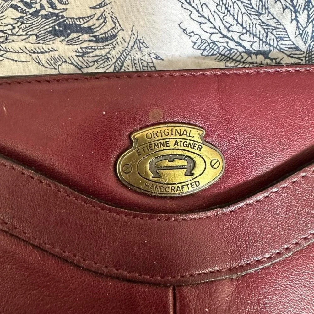 Vintage Y2K Ettiene Aigner handcrafted leather‎ shoulder bag